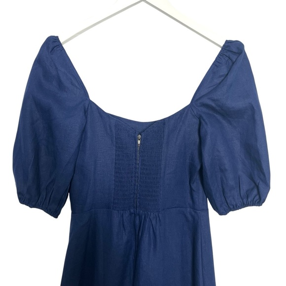 Reformation Belgium Linen Dress Danube Size 4 NEW - Picture 13 of 16